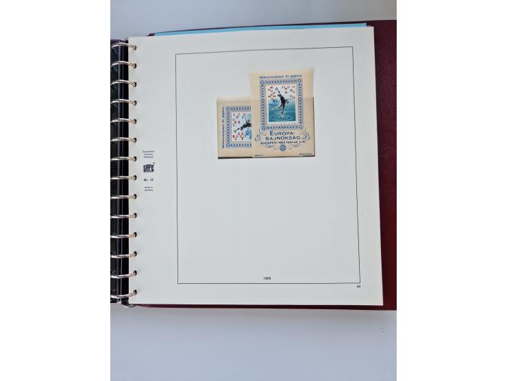 1918/88, nine albums with complete sheets and parts of sheets, unmounted mint and used with complete sets, motifs, postage du