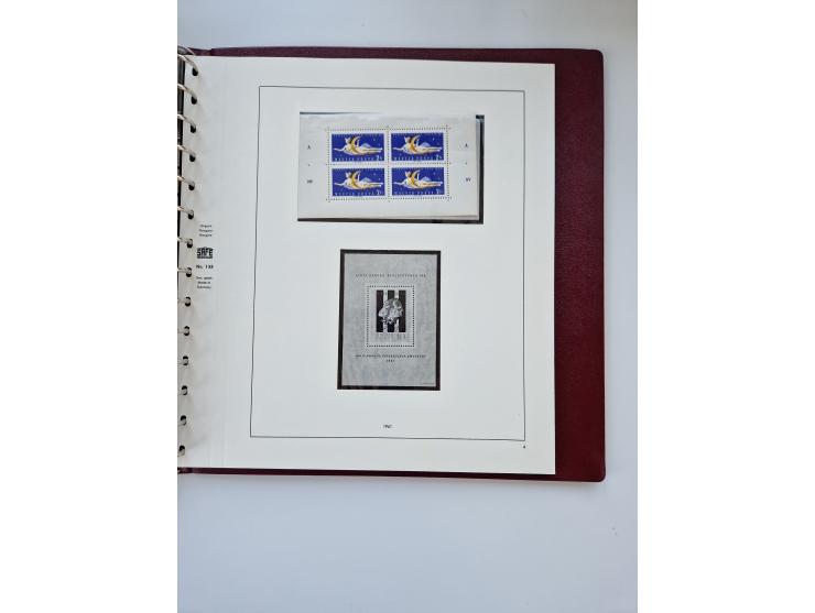 1918/88, nine albums with complete sheets and parts of sheets, unmounted mint and used with complete sets, motifs, postage du