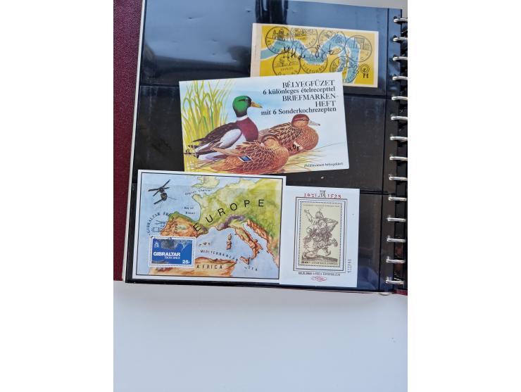 1918/88, nine albums with complete sheets and parts of sheets, unmounted mint and used with complete sets, motifs, postage du