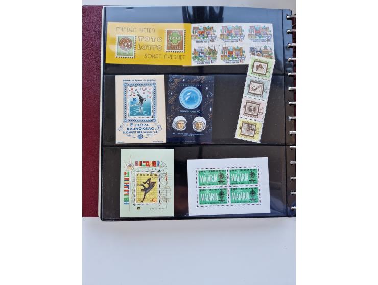 1918/88, nine albums with complete sheets and parts of sheets, unmounted mint and used with complete sets, motifs, postage du