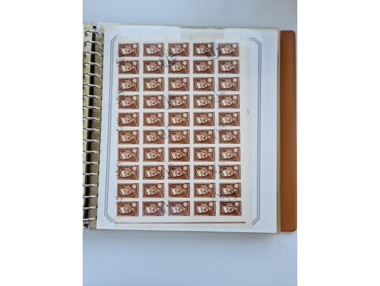 1918/88, nine albums with complete sheets and parts of sheets, unmounted mint and used with complete sets, motifs, postage du