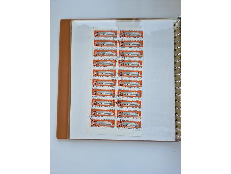 1918/88, nine albums with complete sheets and parts of sheets, unmounted mint and used with complete sets, motifs, postage du