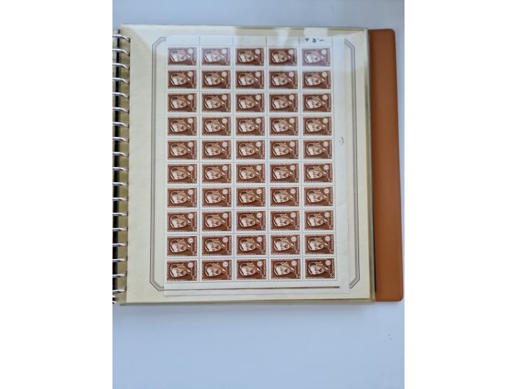 1918/88, nine albums with complete sheets and parts of sheets, unmounted mint and used with complete sets, motifs, postage du