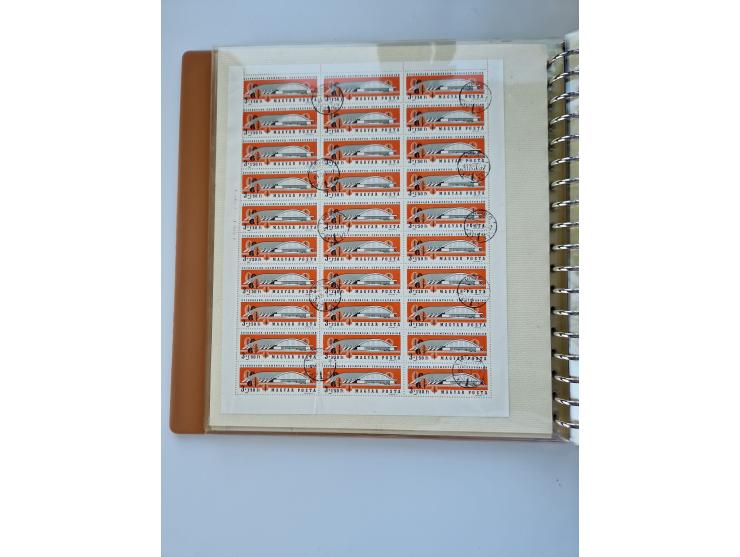 1918/88, nine albums with complete sheets and parts of sheets, unmounted mint and used with complete sets, motifs, postage du