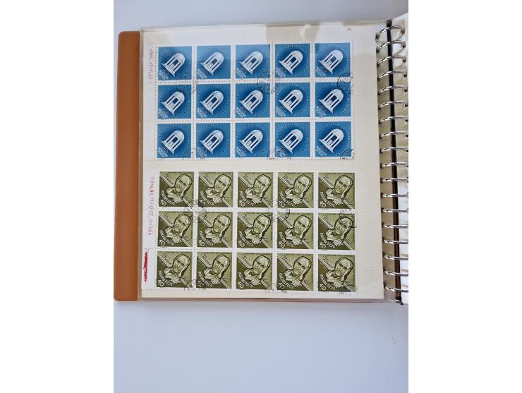 1918/88, nine albums with complete sheets and parts of sheets, unmounted mint and used with complete sets, motifs, postage du