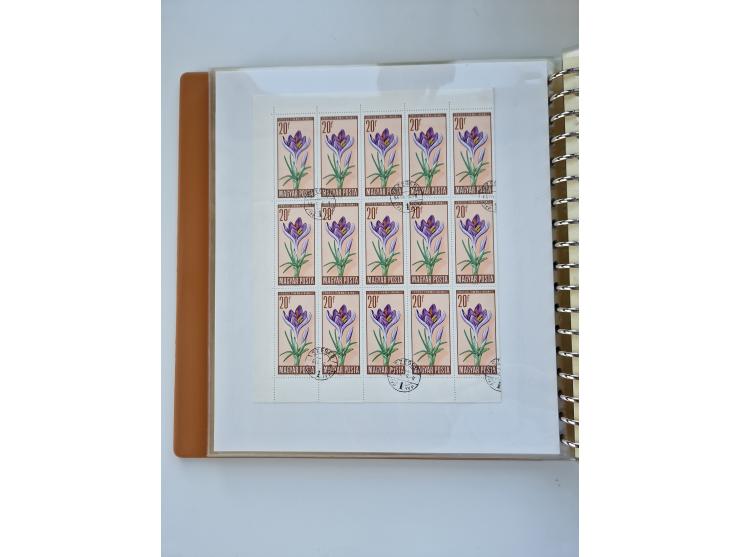 1918/88, nine albums with complete sheets and parts of sheets, unmounted mint and used with complete sets, motifs, postage du