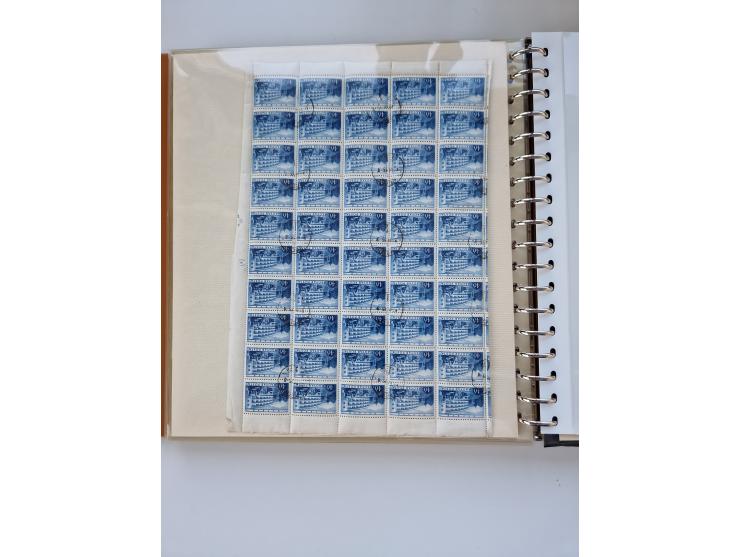 1918/88, nine albums with complete sheets and parts of sheets, unmounted mint and used with complete sets, motifs, postage du