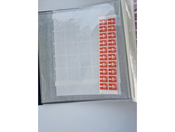 1918/88, nine albums with complete sheets and parts of sheets, unmounted mint and used with complete sets, motifs, postage du