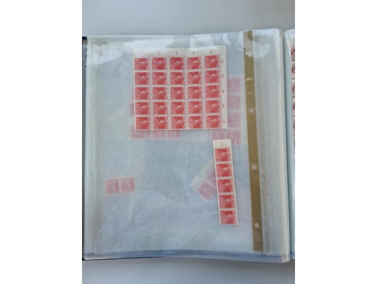 1918/88, nine albums with complete sheets and parts of sheets, unmounted mint and used with complete sets, motifs, postage du