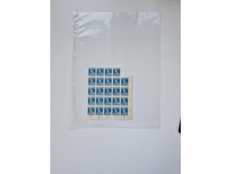 1918/88, nine albums with complete sheets and parts of sheets, unmounted mint and used with complete sets, motifs, postage du