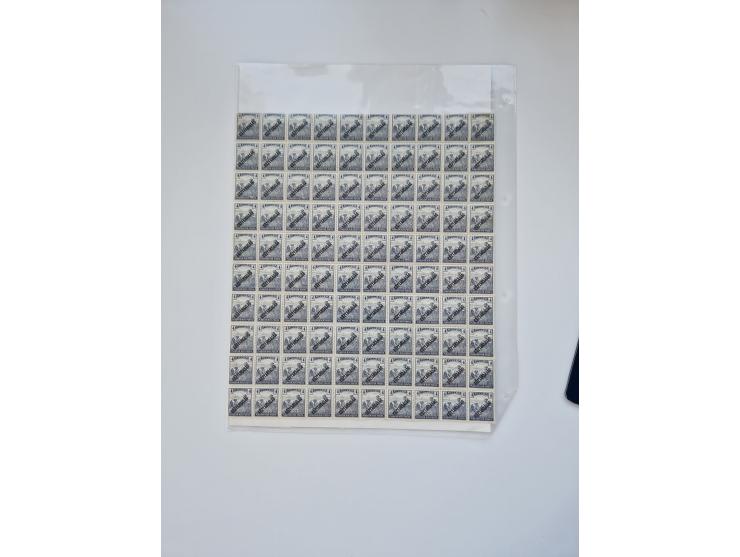 1918/88, nine albums with complete sheets and parts of sheets, unmounted mint and used with complete sets, motifs, postage du