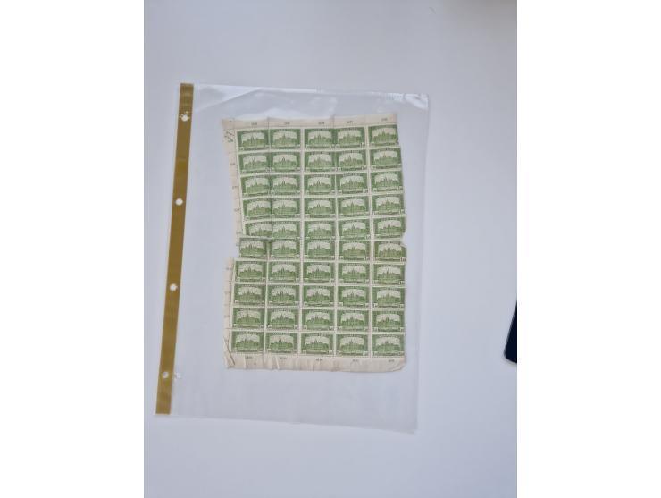 1918/88, nine albums with complete sheets and parts of sheets, unmounted mint and used with complete sets, motifs, postage du