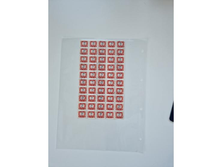 1918/88, nine albums with complete sheets and parts of sheets, unmounted mint and used with complete sets, motifs, postage du