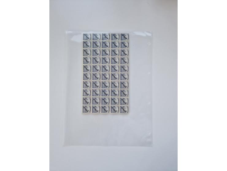 1918/88, nine albums with complete sheets and parts of sheets, unmounted mint and used with complete sets, motifs, postage du