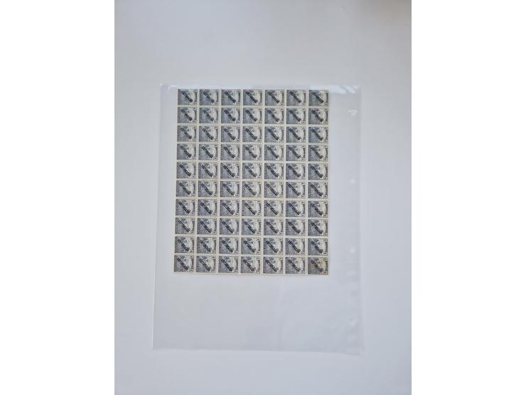 1918/88, nine albums with complete sheets and parts of sheets, unmounted mint and used with complete sets, motifs, postage du