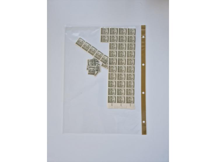 1918/88, nine albums with complete sheets and parts of sheets, unmounted mint and used with complete sets, motifs, postage du