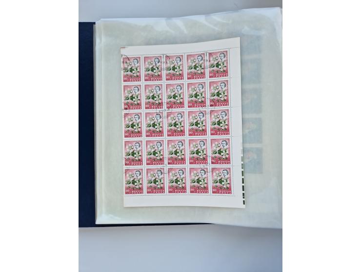 1918/88, nine albums with complete sheets and parts of sheets, unmounted mint and used with complete sets, motifs, postage du