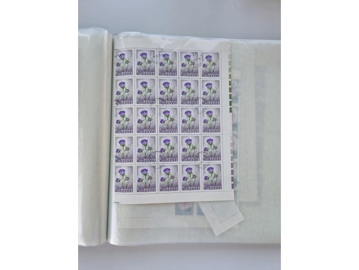 1918/88, nine albums with complete sheets and parts of sheets, unmounted mint and used with complete sets, motifs, postage du