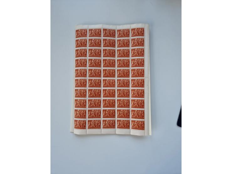 1918/88, nine albums with complete sheets and parts of sheets, unmounted mint and used with complete sets, motifs, postage du