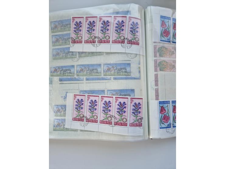 1918/88, nine albums with complete sheets and parts of sheets, unmounted mint and used with complete sets, motifs, postage du