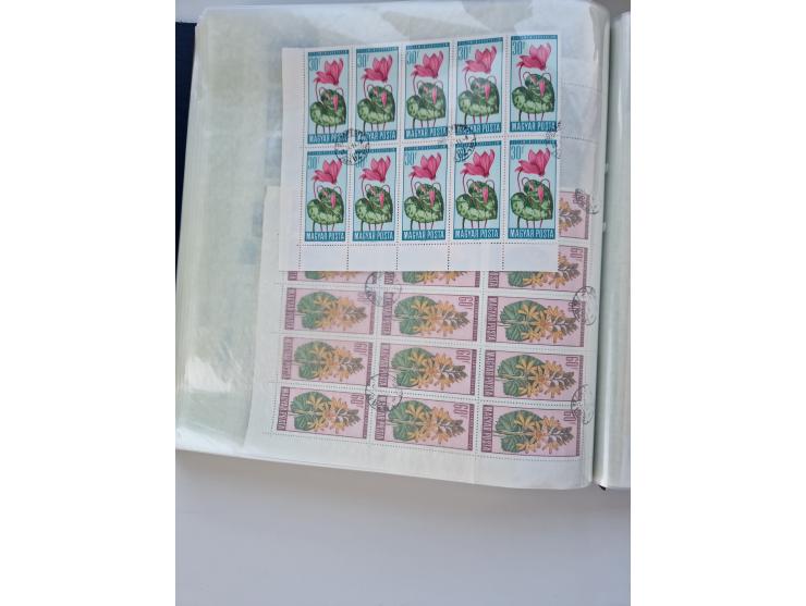 1918/88, nine albums with complete sheets and parts of sheets, unmounted mint and used with complete sets, motifs, postage du