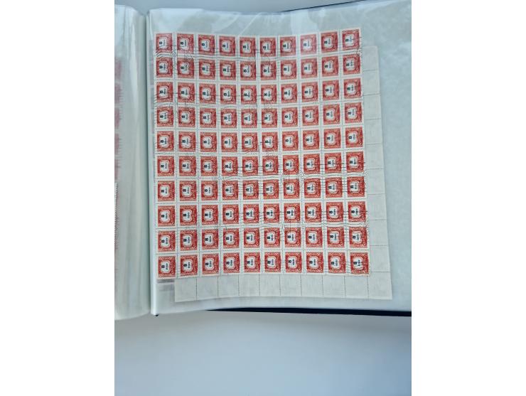 1918/88, nine albums with complete sheets and parts of sheets, unmounted mint and used with complete sets, motifs, postage du