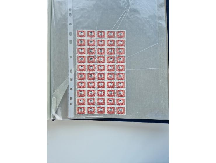 1918/88, nine albums with complete sheets and parts of sheets, unmounted mint and used with complete sets, motifs, postage du