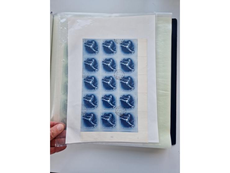 1918/88, nine albums with complete sheets and parts of sheets, unmounted mint and used with complete sets, motifs, postage du