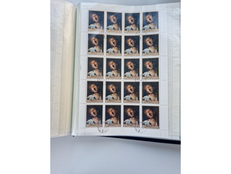 1918/88, nine albums with complete sheets and parts of sheets, unmounted mint and used with complete sets, motifs, postage du