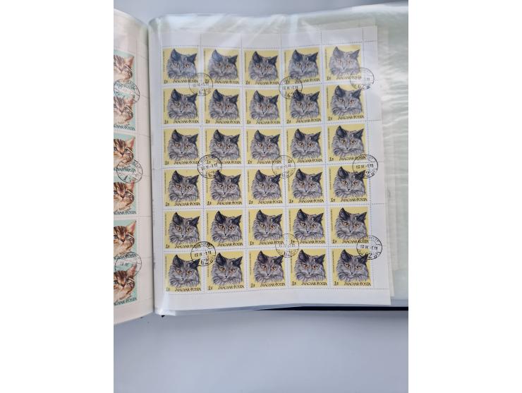 1918/88, nine albums with complete sheets and parts of sheets, unmounted mint and used with complete sets, motifs, postage du