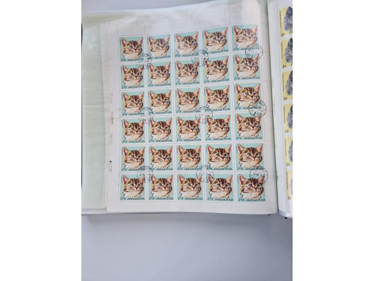 1918/88, nine albums with complete sheets and parts of sheets, unmounted mint and used with complete sets, motifs, postage du