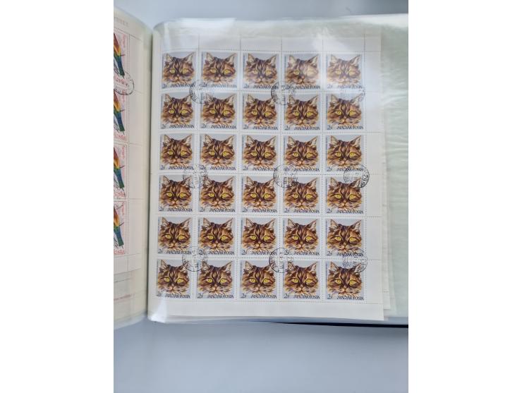 1918/88, nine albums with complete sheets and parts of sheets, unmounted mint and used with complete sets, motifs, postage du