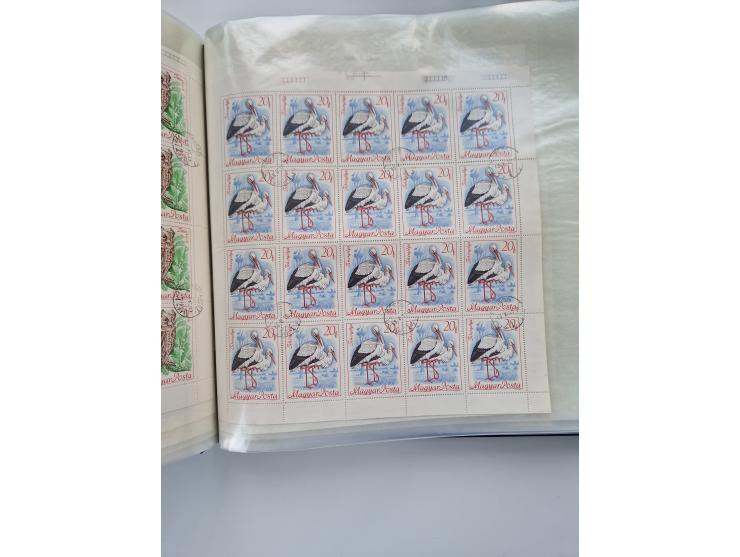 1918/88, nine albums with complete sheets and parts of sheets, unmounted mint and used with complete sets, motifs, postage du