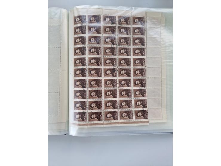 1918/88, nine albums with complete sheets and parts of sheets, unmounted mint and used with complete sets, motifs, postage du