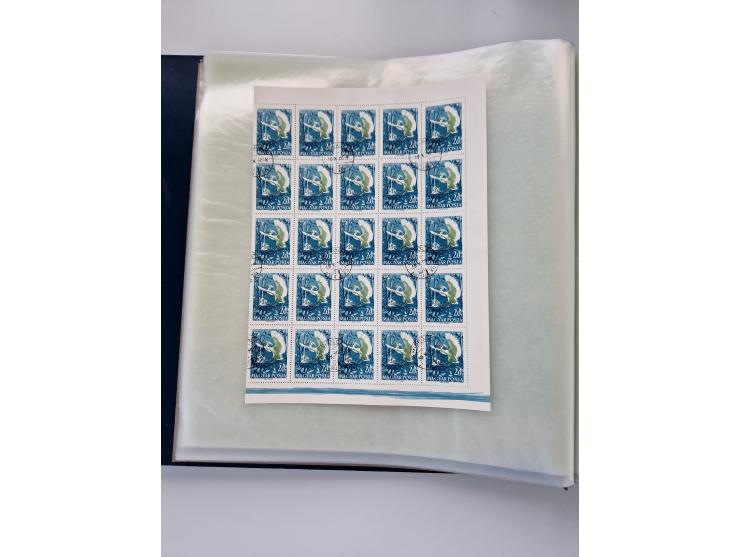 1918/88, nine albums with complete sheets and parts of sheets, unmounted mint and used with complete sets, motifs, postage du