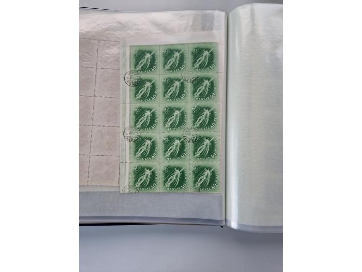 1918/88, nine albums with complete sheets and parts of sheets, unmounted mint and used with complete sets, motifs, postage du