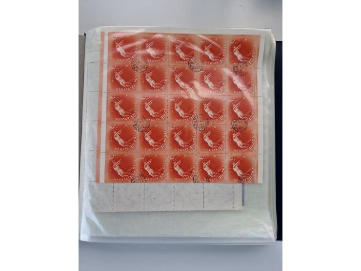 1918/88, nine albums with complete sheets and parts of sheets, unmounted mint and used with complete sets, motifs, postage du