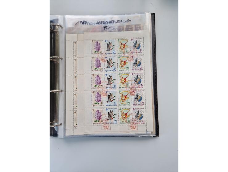 1918/88, nine albums with complete sheets and parts of sheets, unmounted mint and used with complete sets, motifs, postage du