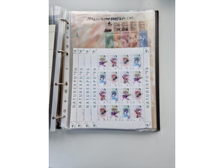 1918/88, nine albums with complete sheets and parts of sheets, unmounted mint and used with complete sets, motifs, postage du