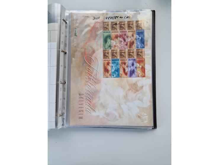 1918/88, nine albums with complete sheets and parts of sheets, unmounted mint and used with complete sets, motifs, postage du