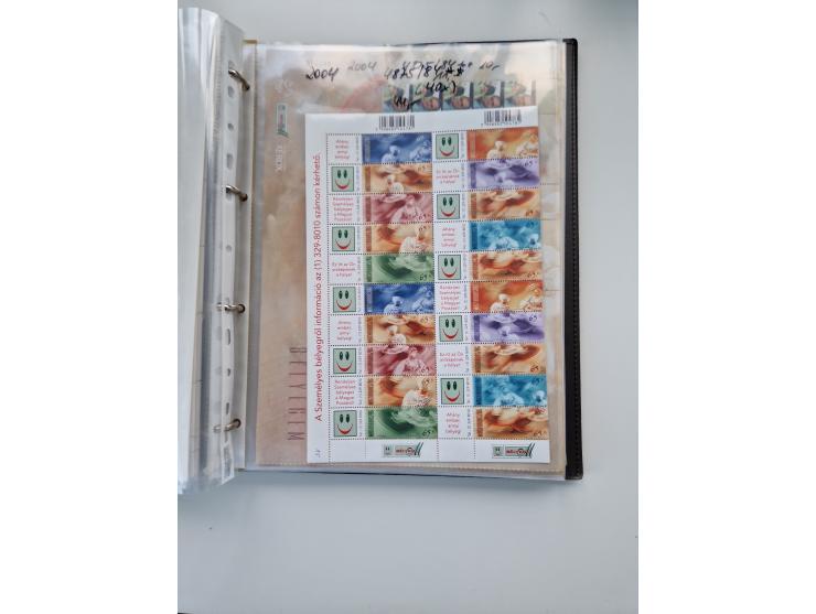 1918/88, nine albums with complete sheets and parts of sheets, unmounted mint and used with complete sets, motifs, postage du