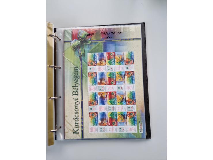 1918/88, nine albums with complete sheets and parts of sheets, unmounted mint and used with complete sets, motifs, postage du