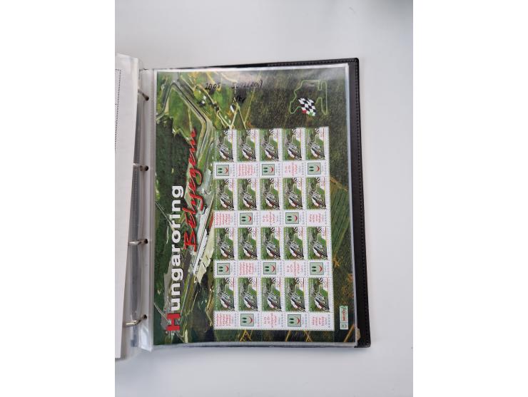 1918/88, nine albums with complete sheets and parts of sheets, unmounted mint and used with complete sets, motifs, postage du