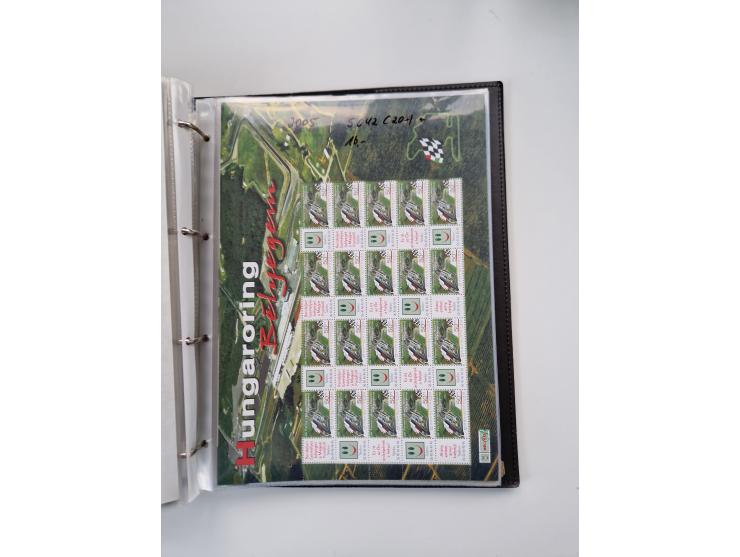 1918/88, nine albums with complete sheets and parts of sheets, unmounted mint and used with complete sets, motifs, postage du