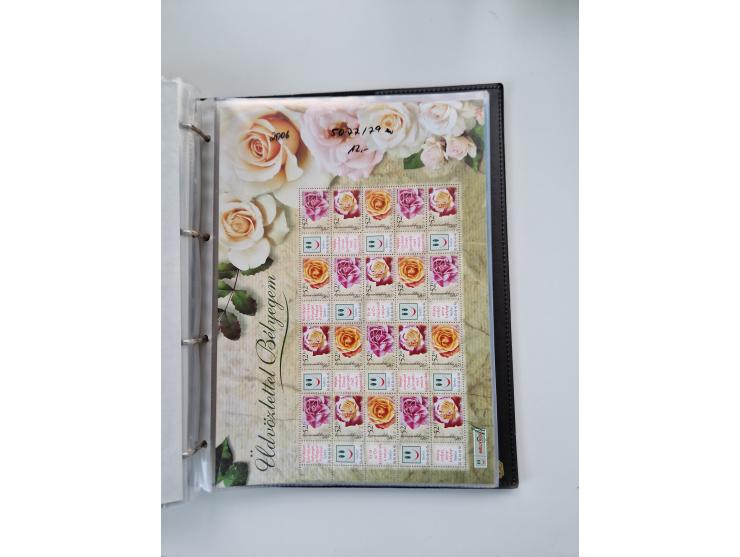 1918/88, nine albums with complete sheets and parts of sheets, unmounted mint and used with complete sets, motifs, postage du