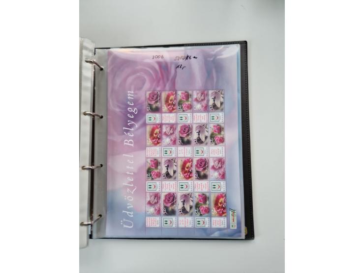 1918/88, nine albums with complete sheets and parts of sheets, unmounted mint and used with complete sets, motifs, postage du