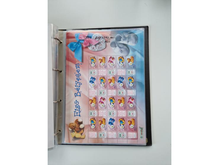 1918/88, nine albums with complete sheets and parts of sheets, unmounted mint and used with complete sets, motifs, postage du