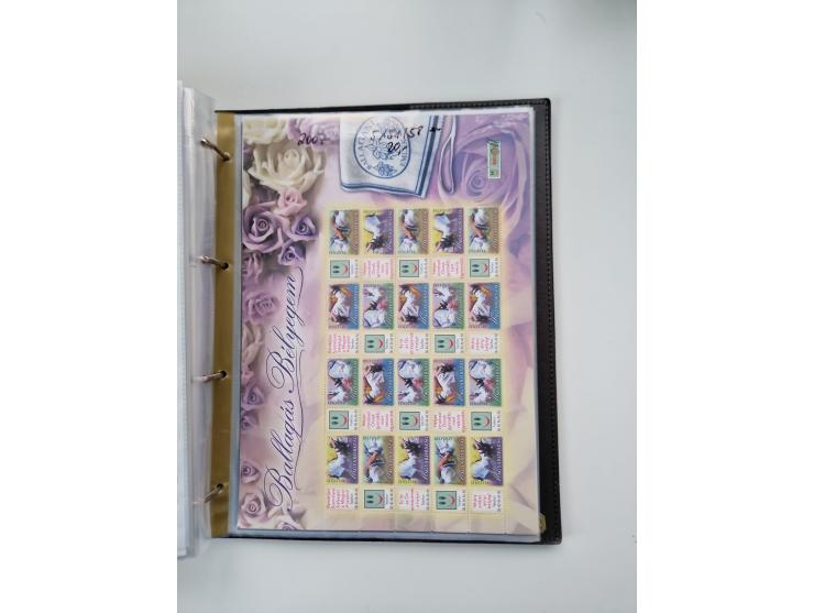 1918/88, nine albums with complete sheets and parts of sheets, unmounted mint and used with complete sets, motifs, postage du