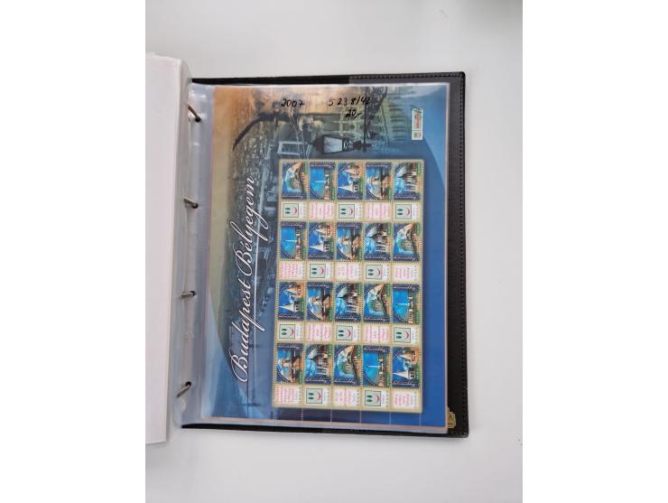 1918/88, nine albums with complete sheets and parts of sheets, unmounted mint and used with complete sets, motifs, postage du