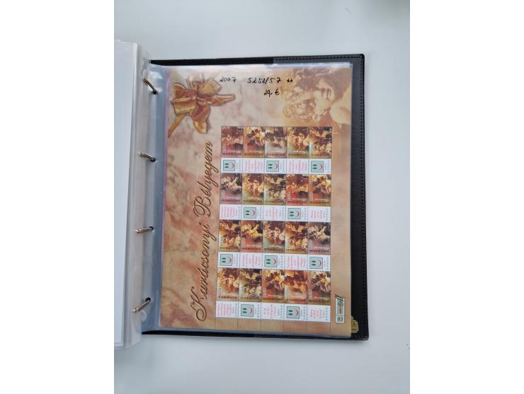 1918/88, nine albums with complete sheets and parts of sheets, unmounted mint and used with complete sets, motifs, postage du